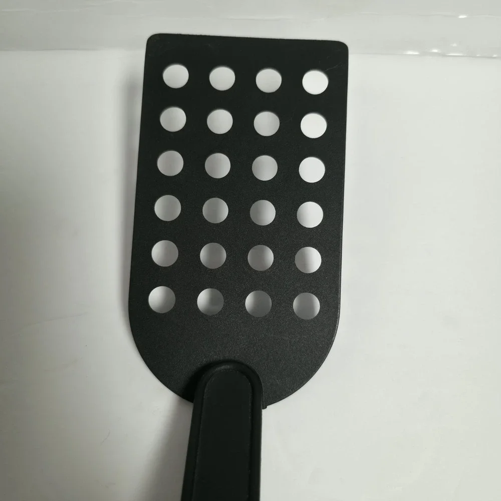 Vintage T-Fal Black Nylon Slotted Spatula Turner Holes Flipper Cooking Utensil